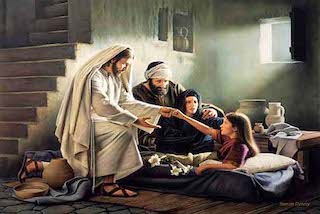 Jesus heals the girl