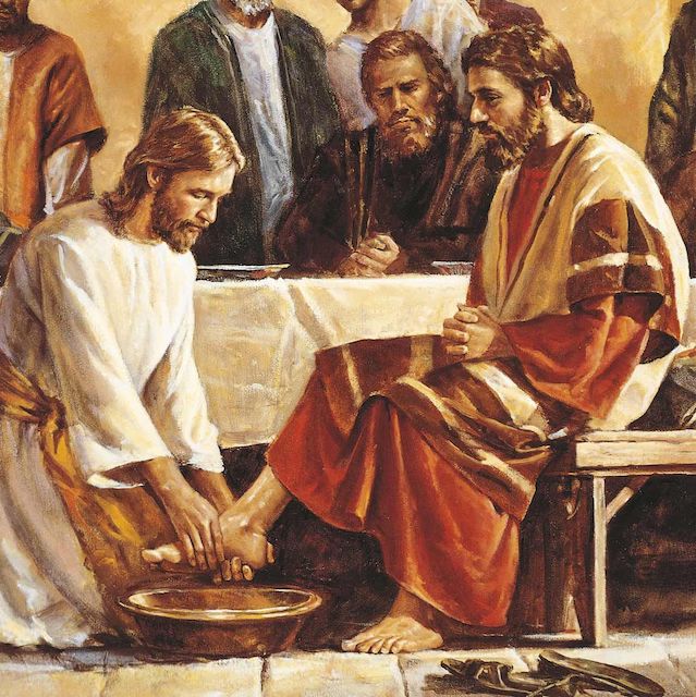 Jesus washing the disciples feet