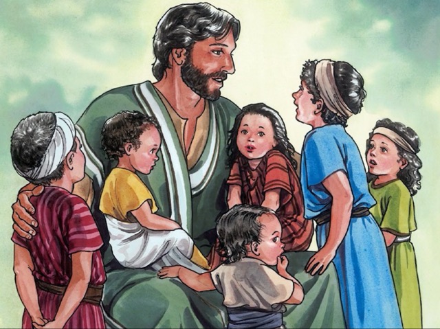 Jesus welcomes little children